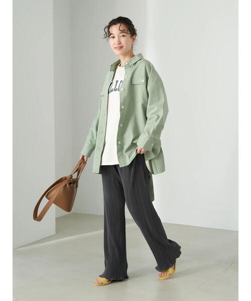 earth music&ecology（アースミュージックアンドエコロジー）の「WILLITS Tシャツ＊（Tシャツ/カットソー・レディース・チャコールグレー/オフホワイト/ブルー/ライトピンク・FREE）」の20枚目の写真