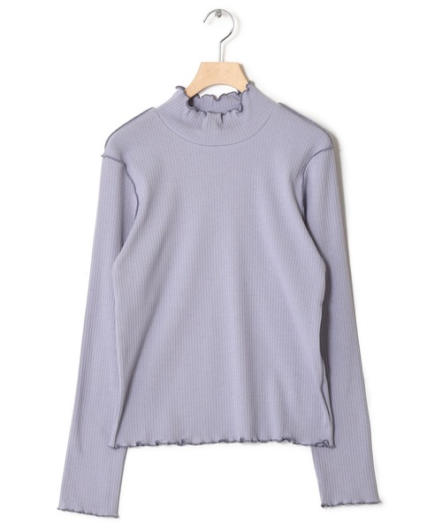 w closet（ダブルクローゼット）の「ランダムリブアウトメローハイネックプルオーバー（Tシャツ/カットソー・レディース・オフホワイト/イエロー系/サックスブルー/グリーン/ブラック/ライム/ケリー・FREE）」の6枚目の写真