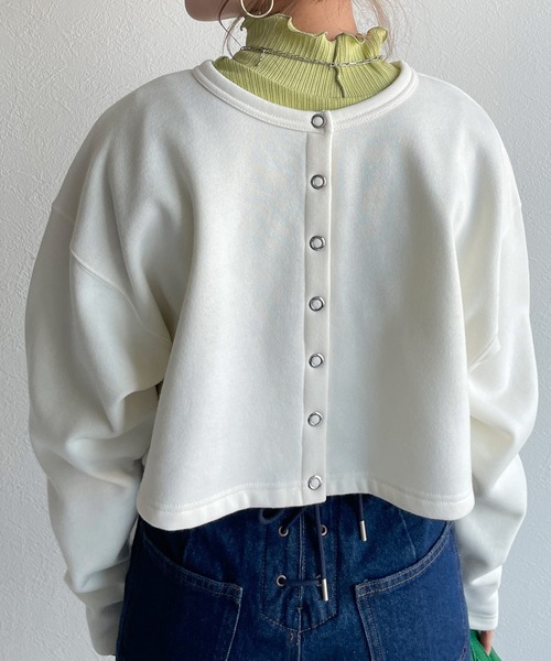 w closet（ダブルクローゼット）の「ランダムリブアウトメローハイネックプルオーバー（Tシャツ/カットソー・レディース・オフホワイト/イエロー系/サックスブルー/グリーン/ブラック/ライム/ケリー・FREE）」の3枚目の写真