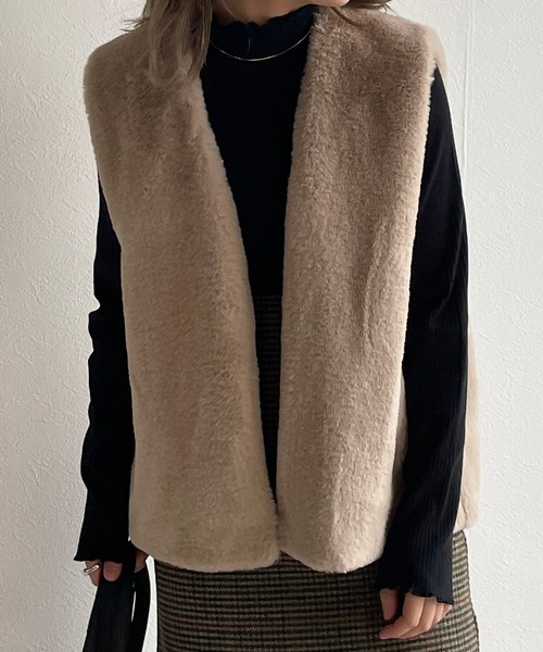 w closet（ダブルクローゼット）の「ランダムリブアウトメローハイネックプルオーバー（Tシャツ/カットソー・レディース・オフホワイト/イエロー系/サックスブルー/グリーン/ブラック/ライム/ケリー・FREE）」の20枚目の写真