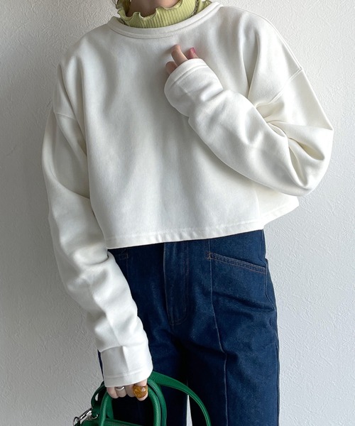 w closet（ダブルクローゼット）の「ランダムリブアウトメローハイネックプルオーバー（Tシャツ/カットソー・レディース・オフホワイト/イエロー系/サックスブルー/グリーン/ブラック/ライム/ケリー・FREE）」の21枚目の写真