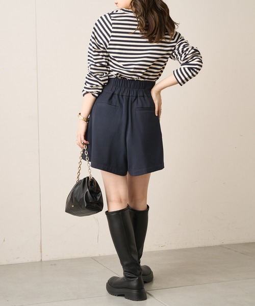 Chico（チコ）の「ワッペン付きボーダーチビロンT（Tシャツ/カットソー・レディース・ネイビー/ピンク/ホワイト系その他2/ブルー系その他2・FREE）」の7枚目の写真