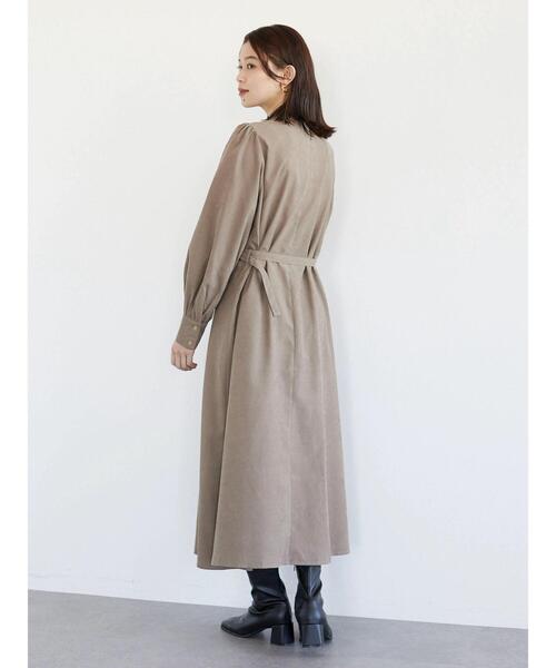 Green　Parks（グリーンパークス）の「・ELENCARE DUE バンドカラーワンピース＊（ワンピース・レディース・ピンク/ベージュ/グレイッシュベージュ/ブルー・FREE）」の9枚目の写真