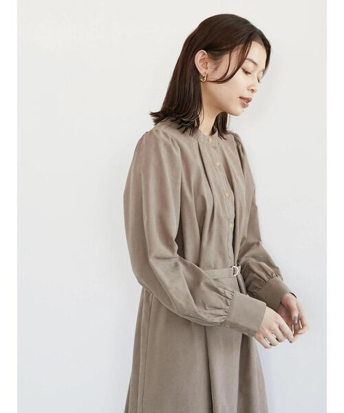 Green　Parks（グリーンパークス）の「・ELENCARE DUE バンドカラーワンピース＊（ワンピース・レディース・ピンク/ベージュ/グレイッシュベージュ/ブルー・FREE）」の11枚目の写真