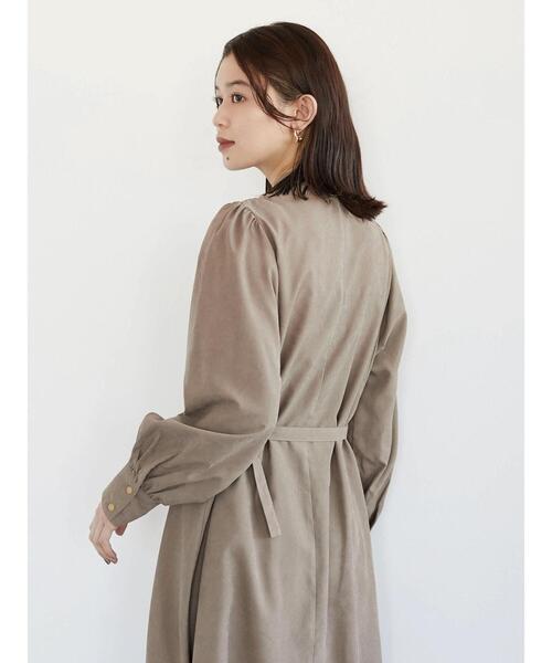 Green　Parks（グリーンパークス）の「・ELENCARE DUE バンドカラーワンピース＊（ワンピース・レディース・ピンク/ベージュ/グレイッシュベージュ/ブルー・FREE）」の12枚目の写真