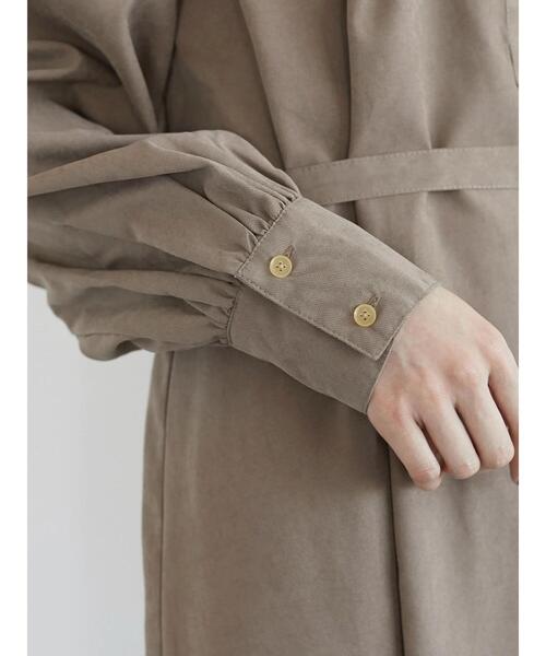 Green　Parks（グリーンパークス）の「・ELENCARE DUE バンドカラーワンピース＊（ワンピース・レディース・ピンク/ベージュ/グレイッシュベージュ/ブルー・FREE）」の14枚目の写真