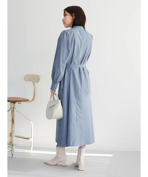 Green　Parks（グリーンパークス）の「・ELENCARE DUE バンドカラーワンピース＊（ワンピース・レディース・ピンク/ベージュ/グレイッシュベージュ/ブルー・FREE）」の17枚目の写真