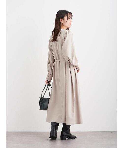 Green　Parks（グリーンパークス）の「・ELENCARE DUE バンドカラーワンピース＊（ワンピース・レディース・ピンク/ベージュ/グレイッシュベージュ/ブルー・FREE）」の22枚目の写真