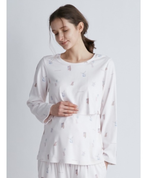 セール マタニティハローベイビーモチーフ授乳プルオーバー マタニティウェア グッズ Gelato Pique ジェラートピケ のファッション通販 Zozotown