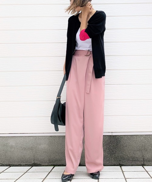 Q（キュー）の「バイカラー切替カーデ（カーディガン/ボレロ・レディース・ライトグレー/ブラック・MEDIUM）」の14枚目の写真