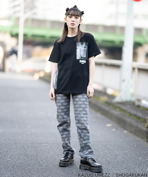 X-girl（エックスガール）の「X-girl × UMEZZ MY NAME IS SHINGO S/S TEE（Tシャツ/カットソー・レディース・ホワイト/ブラック・LARGE/MEDIUM）」の9枚目の写真