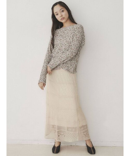 merry jenny（メリージェニー）の「flower mellow tops（Tシャツ/カットソー・レディース・ブラック/イエロー/ミント・FREE）」の4枚目の写真