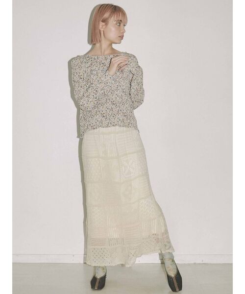 merry jenny（メリージェニー）の「flower mellow tops（Tシャツ/カットソー・レディース・ブラック/イエロー/ミント・FREE）」の6枚目の写真