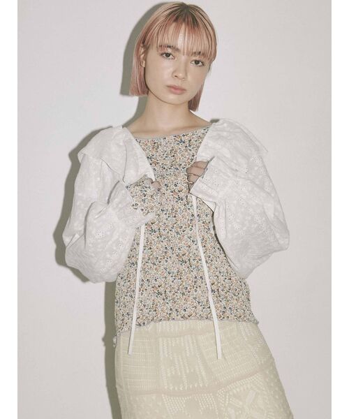 merry jenny（メリージェニー）の「flower mellow tops（Tシャツ/カットソー・レディース・ブラック/イエロー/ミント・FREE）」の12枚目の写真