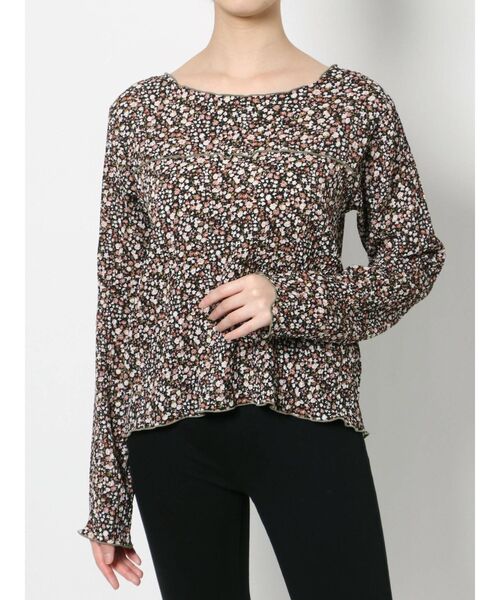 merry jenny（メリージェニー）の「flower mellow tops（Tシャツ/カットソー・レディース・ブラック/イエロー/ミント・FREE）」の9枚目の写真