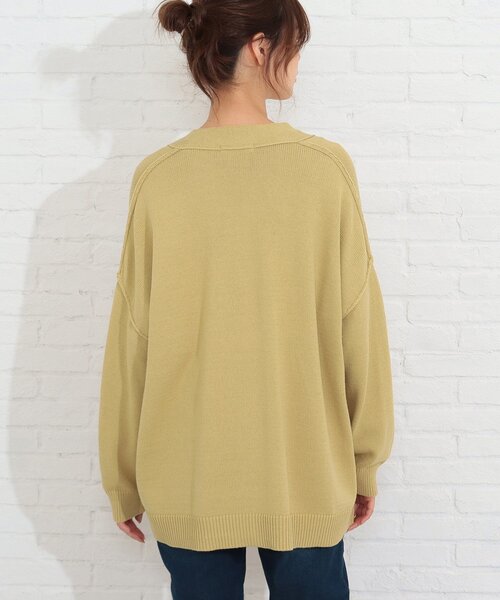 SHOO・LA・RUE（シューラルー）の「◆アウトリンキングVネックゆるカーディガン（カーディガン/ボレロ・レディース・アイボリー/ピンク系/ライトグレー/レモンイエロー/ブルー・00）」の8枚目の写真