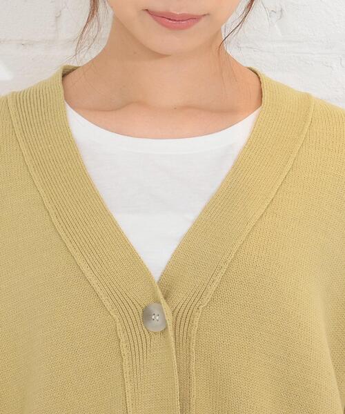 SHOO・LA・RUE（シューラルー）の「◆アウトリンキングVネックゆるカーディガン（カーディガン/ボレロ・レディース・アイボリー/ピンク系/ライトグレー/レモンイエロー/ブルー・00）」の9枚目の写真