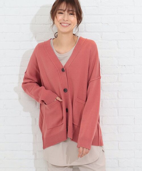 SHOO・LA・RUE（シューラルー）の「◆アウトリンキングVネックゆるカーディガン（カーディガン/ボレロ・レディース・アイボリー/ピンク系/ライトグレー/レモンイエロー/ブルー・00）」の15枚目の写真