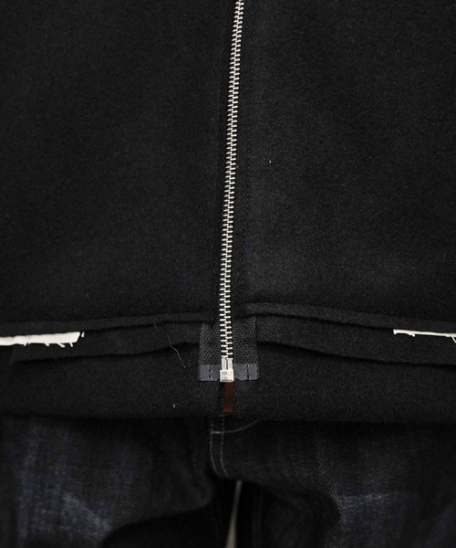 CAMIEL FORTGENS（カミエル フォートへンス）の「【CAMIEL FORTGENS】 simple jacket wool woven felt（ブルゾン・メンズ・ブラック・MEDIUM）」の3枚目の写真