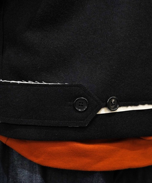 CAMIEL FORTGENS（カミエル フォートへンス）の「【CAMIEL FORTGENS】 simple jacket wool woven felt（ブルゾン・メンズ・ブラック・MEDIUM）」の4枚目の写真