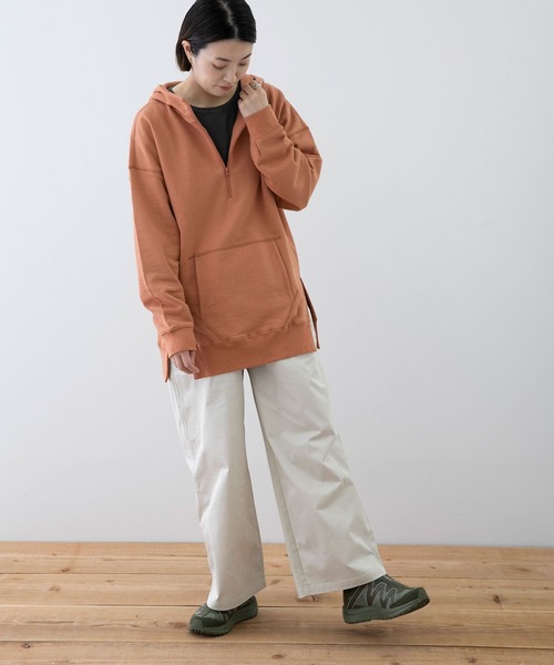 EKAL（エカル）の「EKAL　コハニングライトウエイトフーディー（パーカー・レディース・オレンジ系その他/チャコールグレー/ベージュ・ONE）」の17枚目の写真
