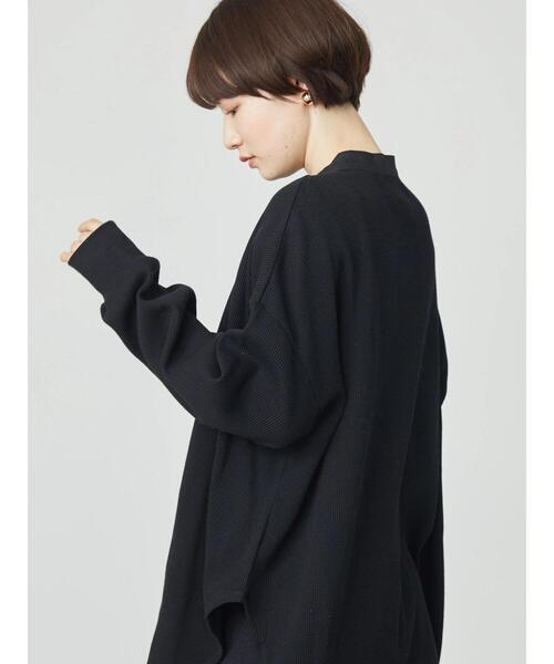 AMERICAN HOLIC(アメリカンホリック)の「バンドカラー異素材ワッフルチュニック(Tシャツ/カットソー・レディース・オフホワイト/ブラック・M/L)」の19枚目の写真