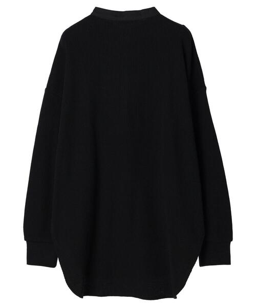 AMERICAN HOLIC(アメリカンホリック)の「バンドカラー異素材ワッフルチュニック(Tシャツ/カットソー・レディース・オフホワイト/ブラック・M/L)」の21枚目の写真