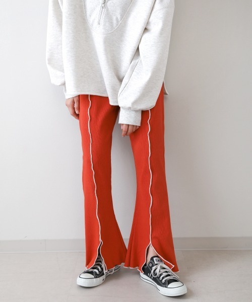 Bou Jeloud（ブージュルード）の「【WEB限定】配色メローパンツ（その他パンツ・レディース・ブラック/パープル/カーキ/オレンジ・FREE）」の4枚目の写真