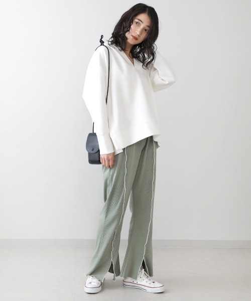 Bou Jeloud（ブージュルード）の「【WEB限定】配色メローパンツ（その他パンツ・レディース・ブラック/パープル/カーキ/オレンジ・FREE）」の14枚目の写真