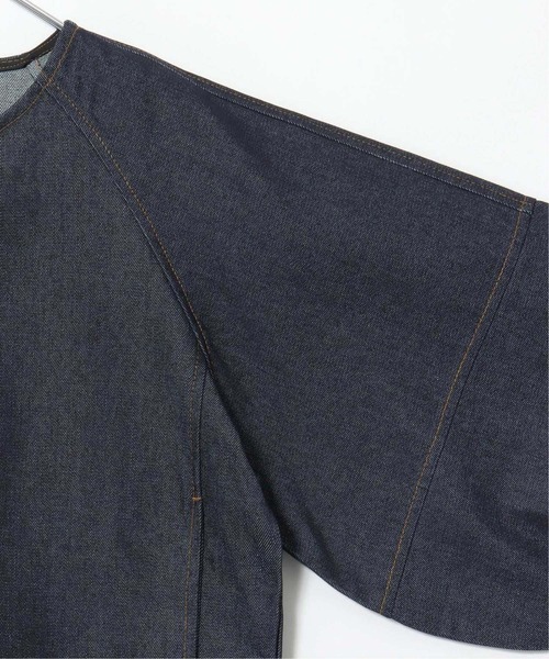 notch.（ノッチ）の「ランタンスリーブデニムジャケット（デニムジャケット・レディース・ブラック/ダークネイビー・M）」の8枚目の写真