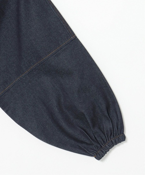 notch.（ノッチ）の「ランタンスリーブデニムジャケット（デニムジャケット・レディース・ブラック/ダークネイビー・M）」の9枚目の写真