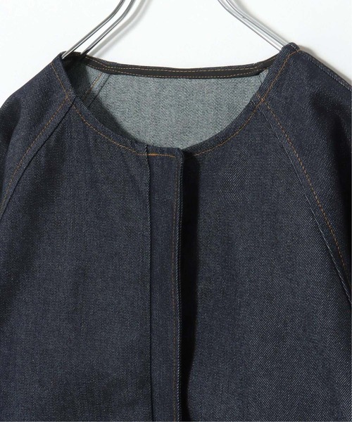 notch.（ノッチ）の「ランタンスリーブデニムジャケット（デニムジャケット・レディース・ブラック/ダークネイビー・M）」の11枚目の写真