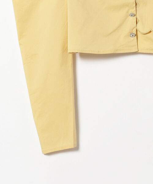 Ray BEAMS（レイビームス）の「sister jane / Mellow May Scallop Tops（シャツ/ブラウス・レディース・イエロー・SMALL）」の4枚目の写真