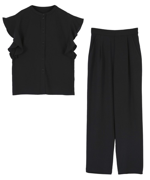 titivate(ティティベイト)の「フリルスリーブブラウスセットアップ(セットアップ・レディース・ブラウン/ブルー/モカ/オレンジ/ブラック・L/M/S)」の20枚目の写真