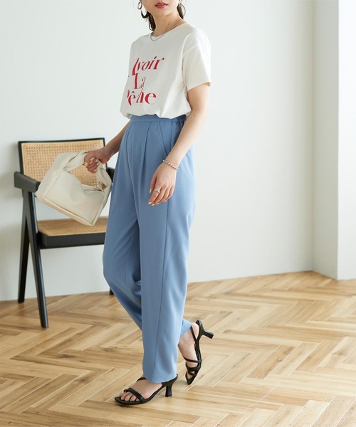 titivate(ティティベイト)の「フリルスリーブブラウスセットアップ(セットアップ・レディース・ブラウン/ブルー/モカ/オレンジ/ブラック・L/M/S)」の6枚目の写真