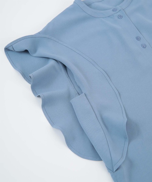 titivate(ティティベイト)の「フリルスリーブブラウスセットアップ(セットアップ・レディース・ブラウン/ブルー/モカ/オレンジ/ブラック・L/M/S)」の13枚目の写真