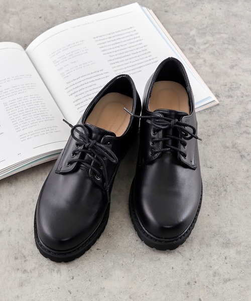 mooimooi（モーイモーイ）の「厚底ポストマンシューズ（ドレスシューズ・レディース・ナチュラル/ブラック・XS/S/M/L/LL/3L）」の11枚目の写真