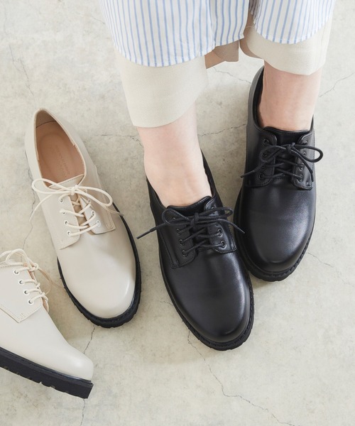mooimooi（モーイモーイ）の「厚底ポストマンシューズ（ドレスシューズ・レディース・ナチュラル/ブラック・XS/S/M/L/LL/3L）」の12枚目の写真