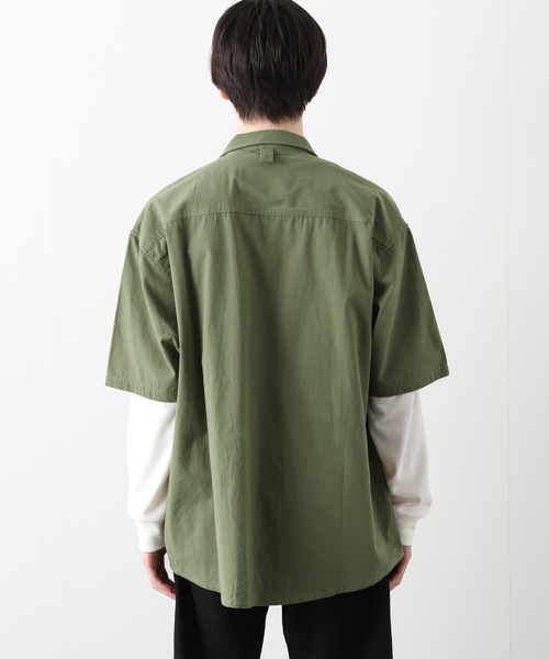 B.C STOCK(ベーセーストック)の「ウィルスガイガー 別注 サファリシャツ(シャツ/ブラウス・メンズ・ベージュ/カーキ・MEDIUM/LARGE)」の6枚目の写真