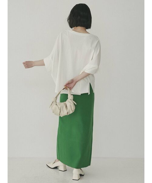 COTORICA（コトリカ）の「スエットライクカラーニットスカート【スリットスカート】（スカート・レディース・アイボリー/ブラック/グリーン・FREE）」の16枚目の写真