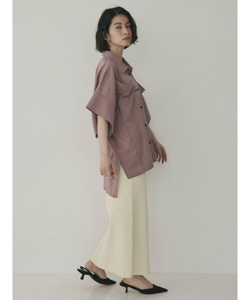 COTORICA（コトリカ）の「スエットライクカラーニットスカート【スリットスカート】（スカート・レディース・アイボリー/ブラック/グリーン・FREE）」の22枚目の写真