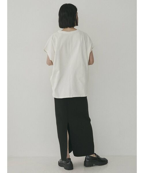 COTORICA（コトリカ）の「スエットライクカラーニットスカート【スリットスカート】（スカート・レディース・アイボリー/ブラック/グリーン・FREE）」の10枚目の写真