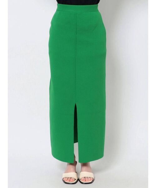 COTORICA（コトリカ）の「スエットライクカラーニットスカート【スリットスカート】（スカート・レディース・アイボリー/ブラック/グリーン・FREE）」の20枚目の写真