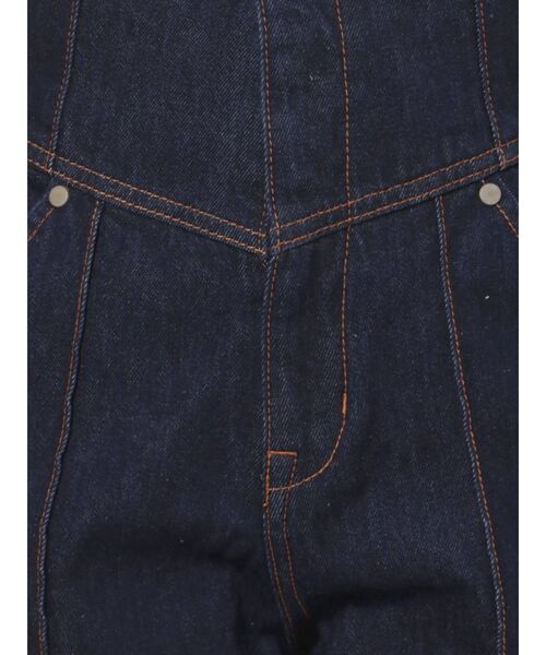 LAGUNAMOON（ラグナムーン）の「ハイウエストピンタックデニムパンツ（デニムパンツ・レディース・ホワイト/インディゴブルー・SMALL/MEDIUM）」の8枚目の写真