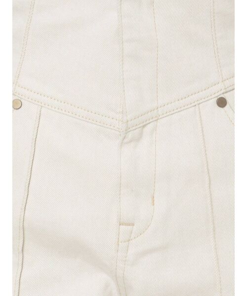 LAGUNAMOON（ラグナムーン）の「ハイウエストピンタックデニムパンツ（デニムパンツ・レディース・ホワイト/インディゴブルー・SMALL/MEDIUM）」の5枚目の写真