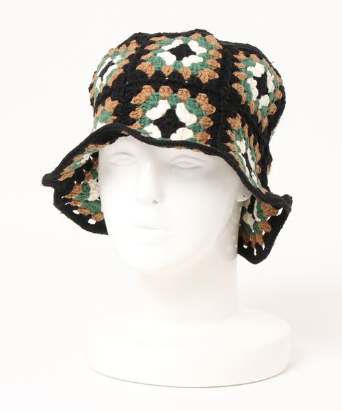 ehka sopo（エヘカソポ）の「クロシェニットハット（ハット・レディース・ブラック/ベージュ/モカ・ﾌﾘ-）」の5枚目の写真