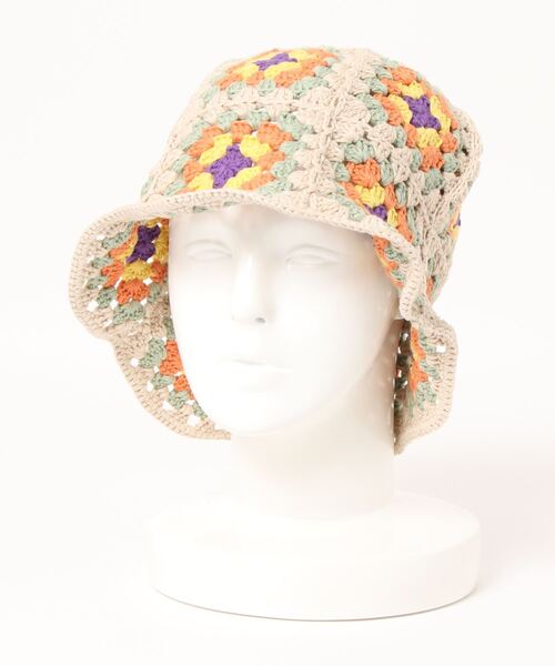 ehka sopo（エヘカソポ）の「クロシェニットハット（ハット・レディース・ブラック/ベージュ/モカ・ﾌﾘ-）」の6枚目の写真