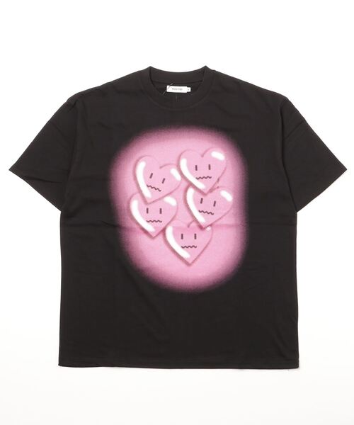 MODITEC(モディテック)の「【MODITEC/モディテック】Heart Face Tee/ハートモチーフ デザイン グラフィック プリント 半袖 Tシャツ(Tシャツ/カットソー・メンズ・ブラック・M/L)」の10枚目の写真