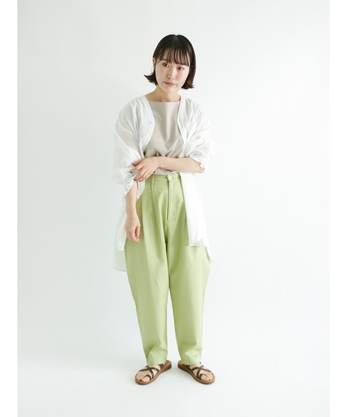 sm2rhythm(サマンサモスモスリズム)の「ツータックテーパードパンツ(その他パンツ・レディース・ベージュ/ピンク/グリーン・フリ-)」の8枚目の写真
