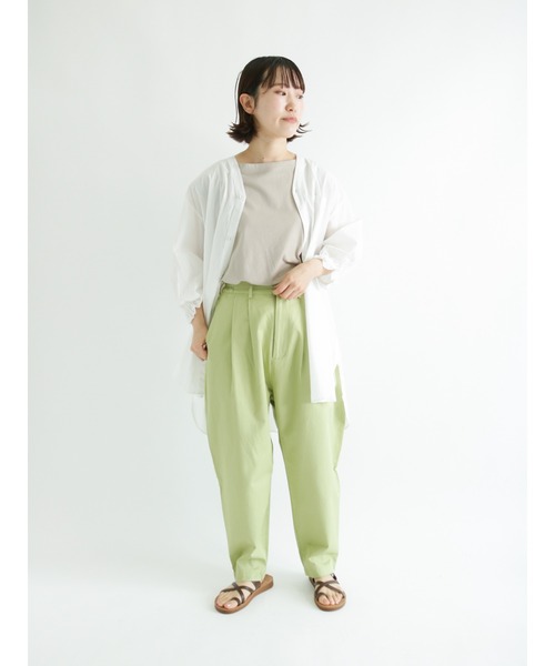 sm2rhythm(サマンサモスモスリズム)の「ツータックテーパードパンツ(その他パンツ・レディース・ベージュ/ピンク/グリーン・フリ-)」の7枚目の写真